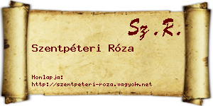 Szentpéteri Róza névjegykártya